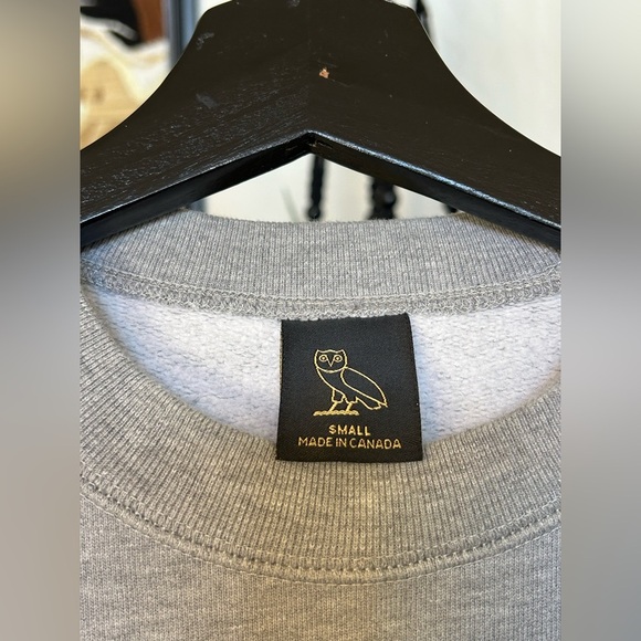 Octobers Very Own OVO Owl Logo Gray Logo Crewneck Sweatshirt Size Small - Picture 3 of 10